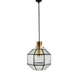 Large Mid-Century Octagonal Glass Ceiling Light from Limburg, Germany, 1960s