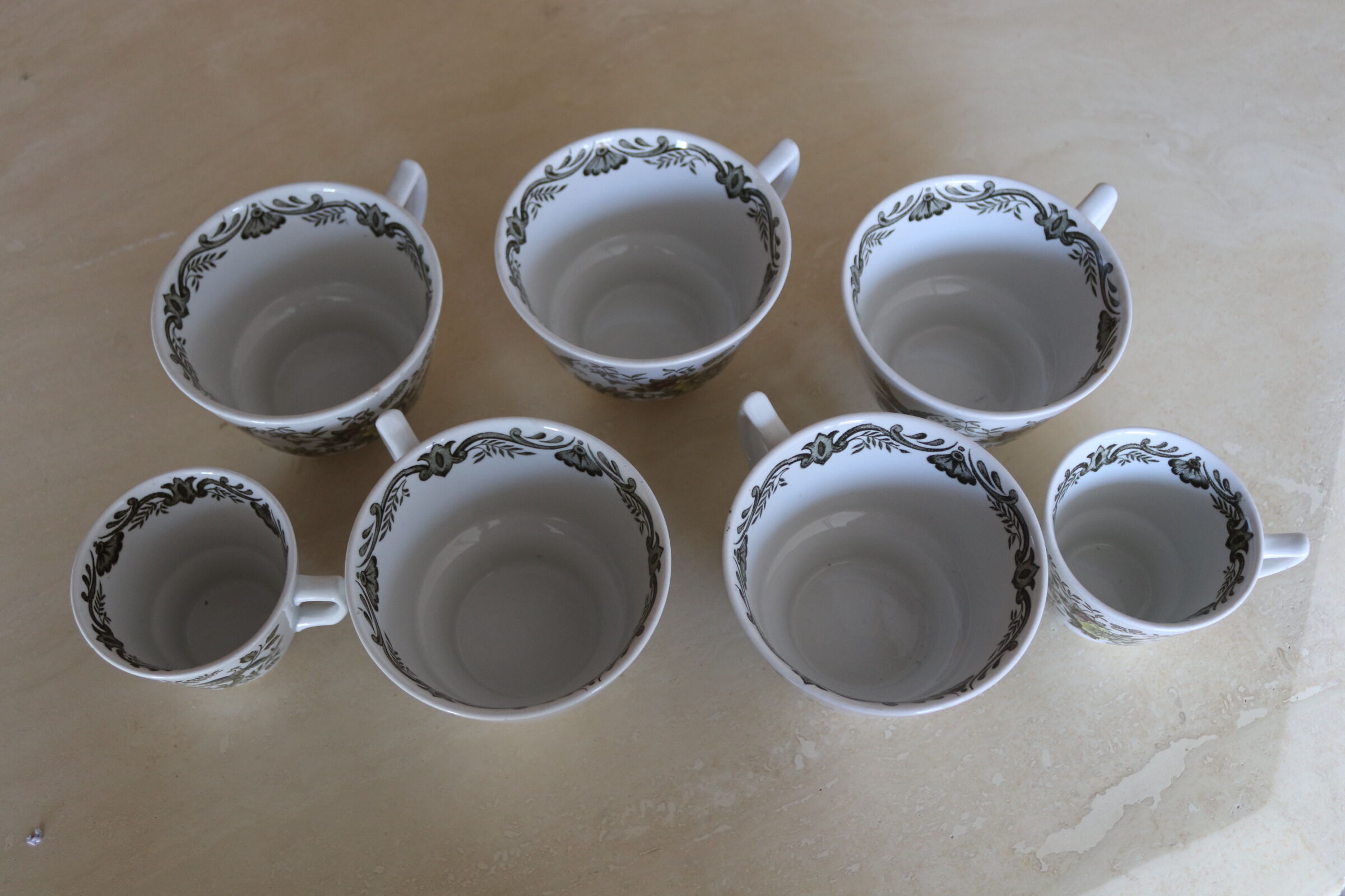 7 coffee cups Ridgway Stafordshire "Windsor"
