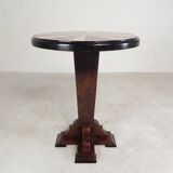 Art Deco style table with different types of inlaid wood
