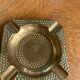 Vintage hammered brass ashtray