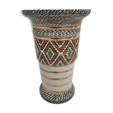 Jacques Breugnot enamelled ceramic vase 60s