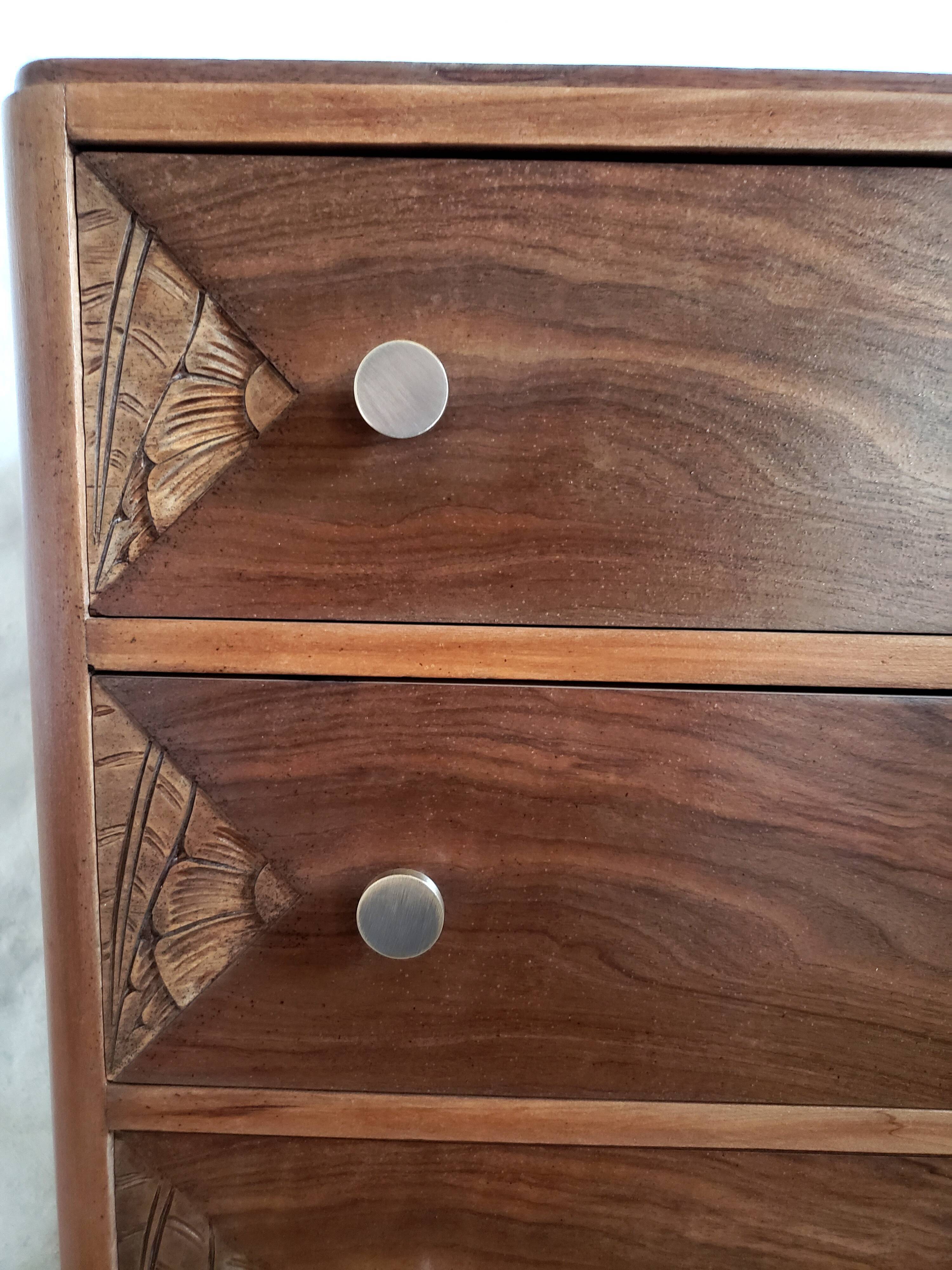 Walnut art-deco dresser