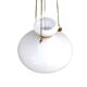 White, modernist chandelier Kamenický Šenov, Czechoslovakia, 1960s.