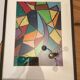 Swedish Mixed Media/Oil Pastel on Panel –“Ritad 66” by Ann Wazzgren