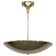 Restored Bauhaus or Art Deco brass chandelier, Czechoslovakia, circa 1930s