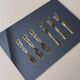 Vintage gold-plated appetizer forks