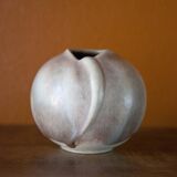Small vintage ball vase, ceramic vase, interior decoration, pottery