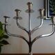 Candlestick 5 branches metal chrome design tree 46 cm