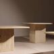 Nesting Table Set in Travertine | Italy 1970s