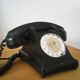 Téléphone retro  années 40 bakélite noir