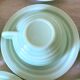 Art Deco cups in green opaline