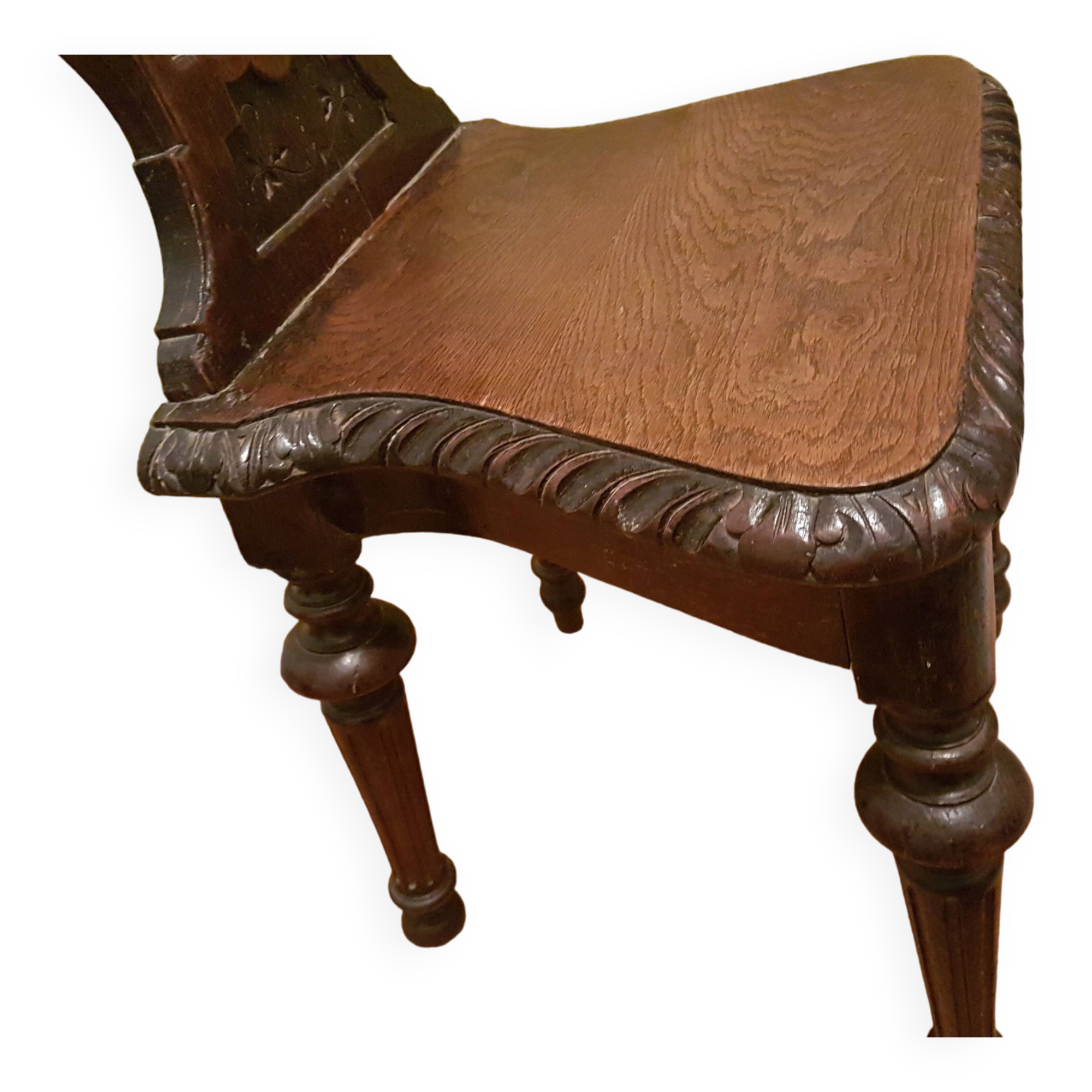 Black forest type exotic solid wood chair
