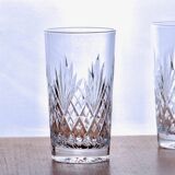 6 large mouth-blown Montbronn crystal glasses from the "Blois" collection