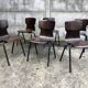 Lot de 6 chaises vintage Eromes E5