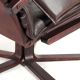 Vintage swivel lounge chair in rosewood and danish leather retro 70s design