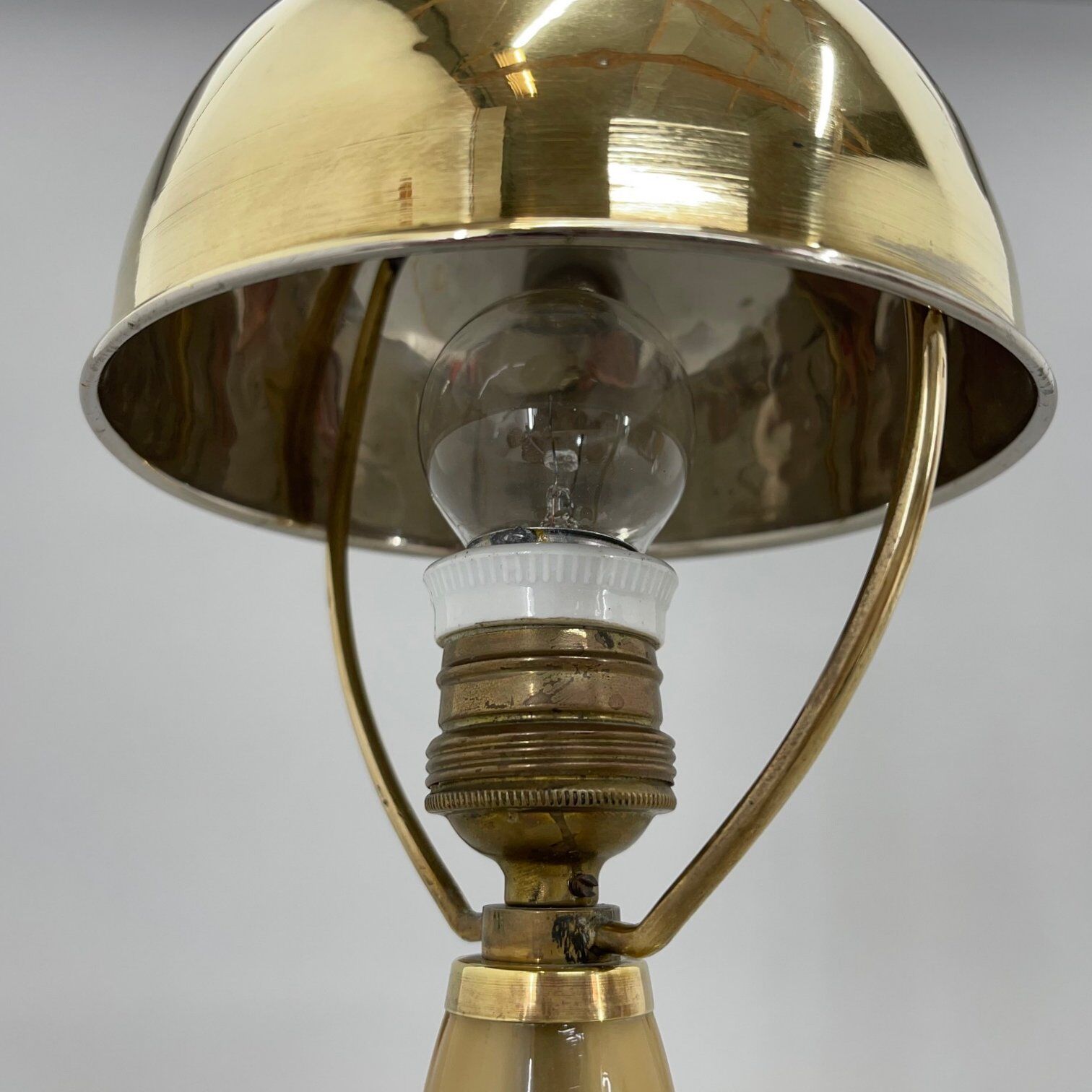 Art Deco Brass Table Lamp, 1930's