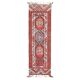 1970s Vintage Turkish Hand-Knotted Wool Cotton Red Runner Rug 89x282