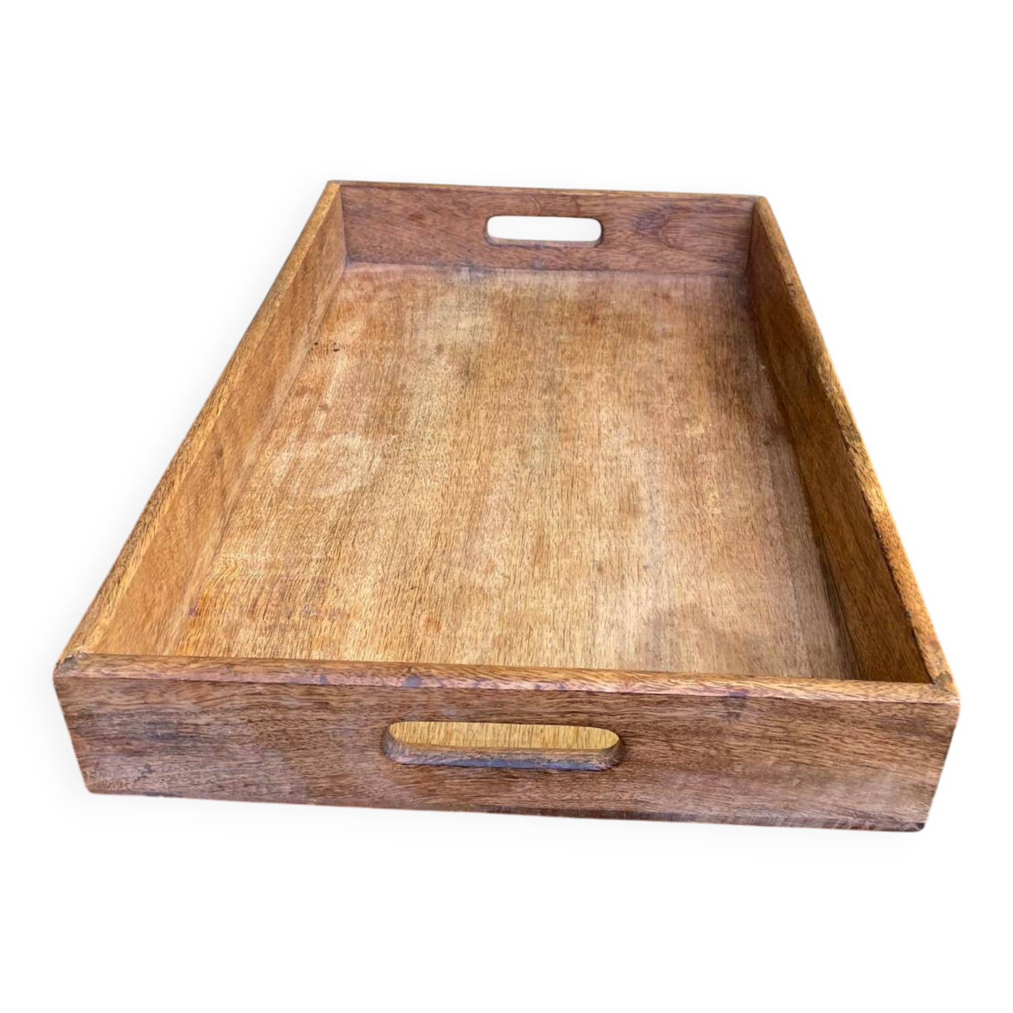 Large rectangular serving platter in solid wood Scandinavian style.