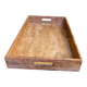 Large rectangular serving platter in solid wood Scandinavian style.