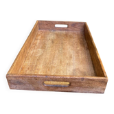 Large rectangular serving platter in solid wood Scandinavian style.
