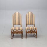 Grand Baroque-Style 11-Piece Dining Suite — Carved Oak & Oak Veneer — Table