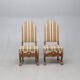 Grand Baroque-Style 11-Piece Dining Suite — Carved Oak & Oak Veneer — Table