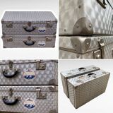 Vintage aluminum suitcases 1950