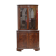 Vitrine Encoignure Anglaise - Vaisselier d’angle Acajou