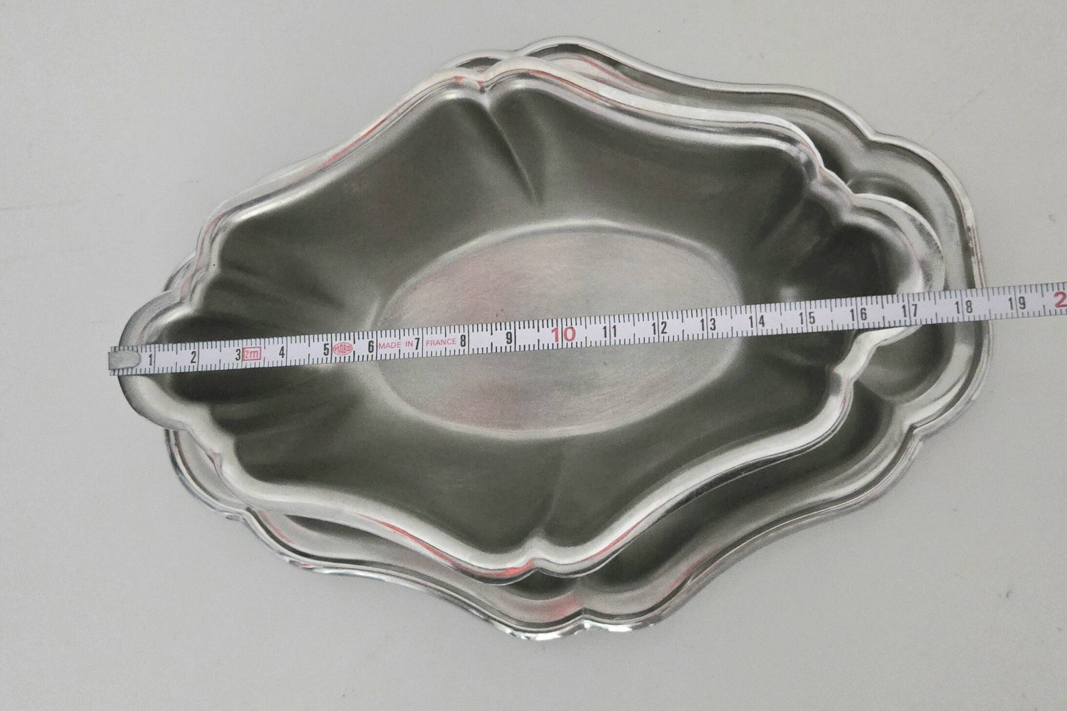 Patinated stainless steel sauceboat