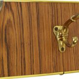 Porte-manteau vintage Rockabilly design années 50 en placage bois doré