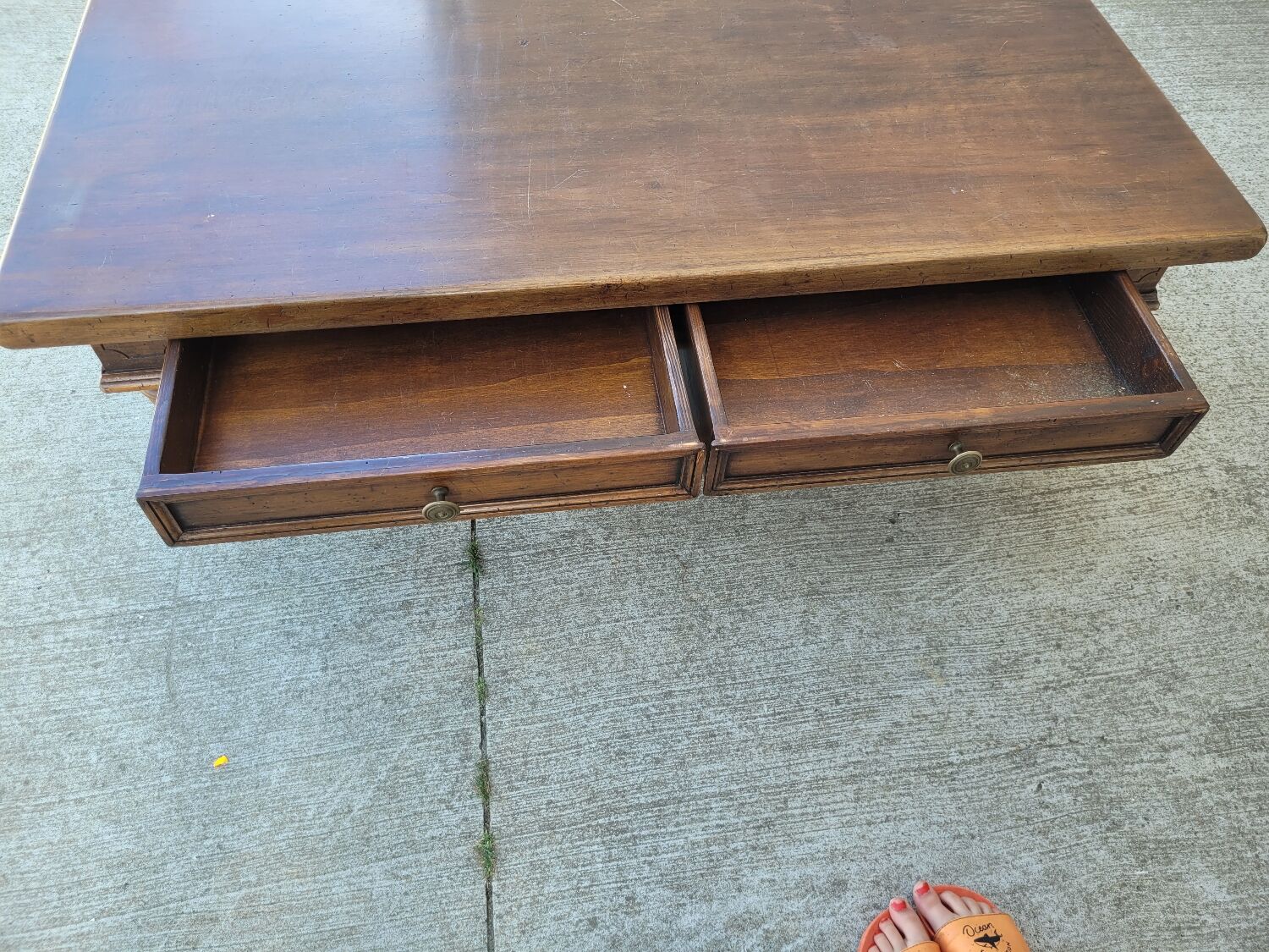 Solid oak coffee table