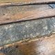 Antique French Wood Iron and Hide Handmade Wood Chest or Trunk
