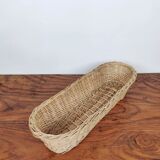 Beige wicker bread basket