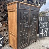 Storage furniture / Antique black wood and wood sideboard