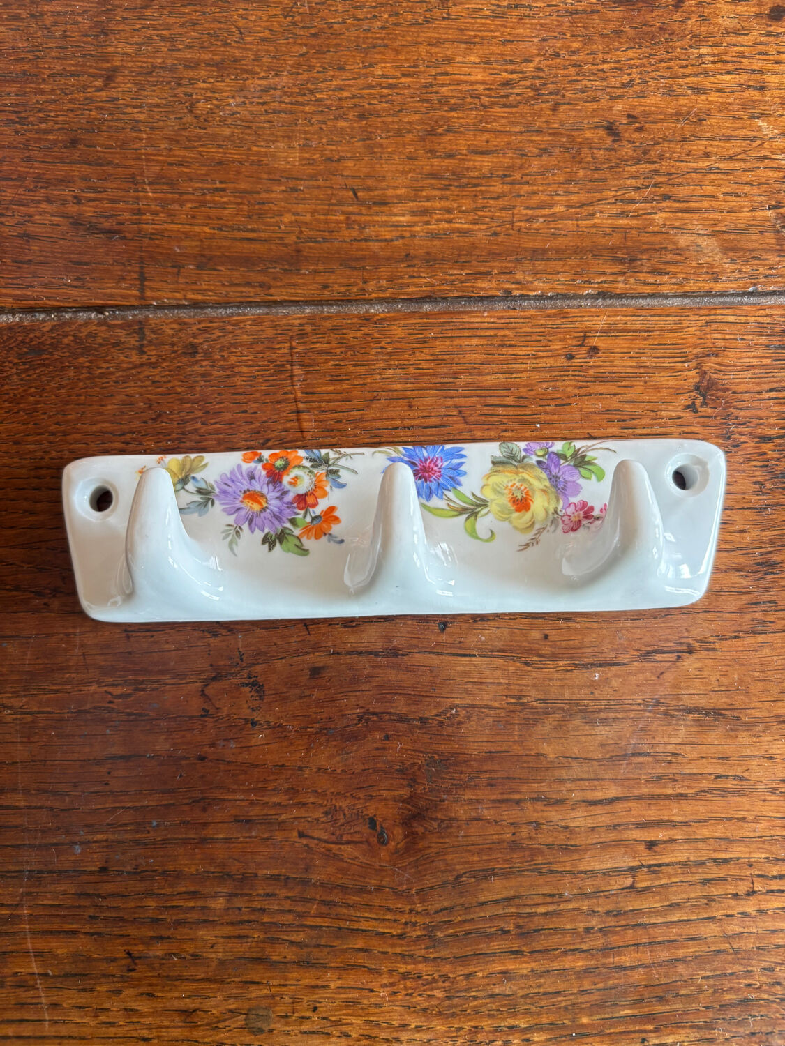 Vintage set of two porcelain coat hooks Champs Élysées Paris
