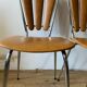 Formica folding table and two petal chairs from the 70s