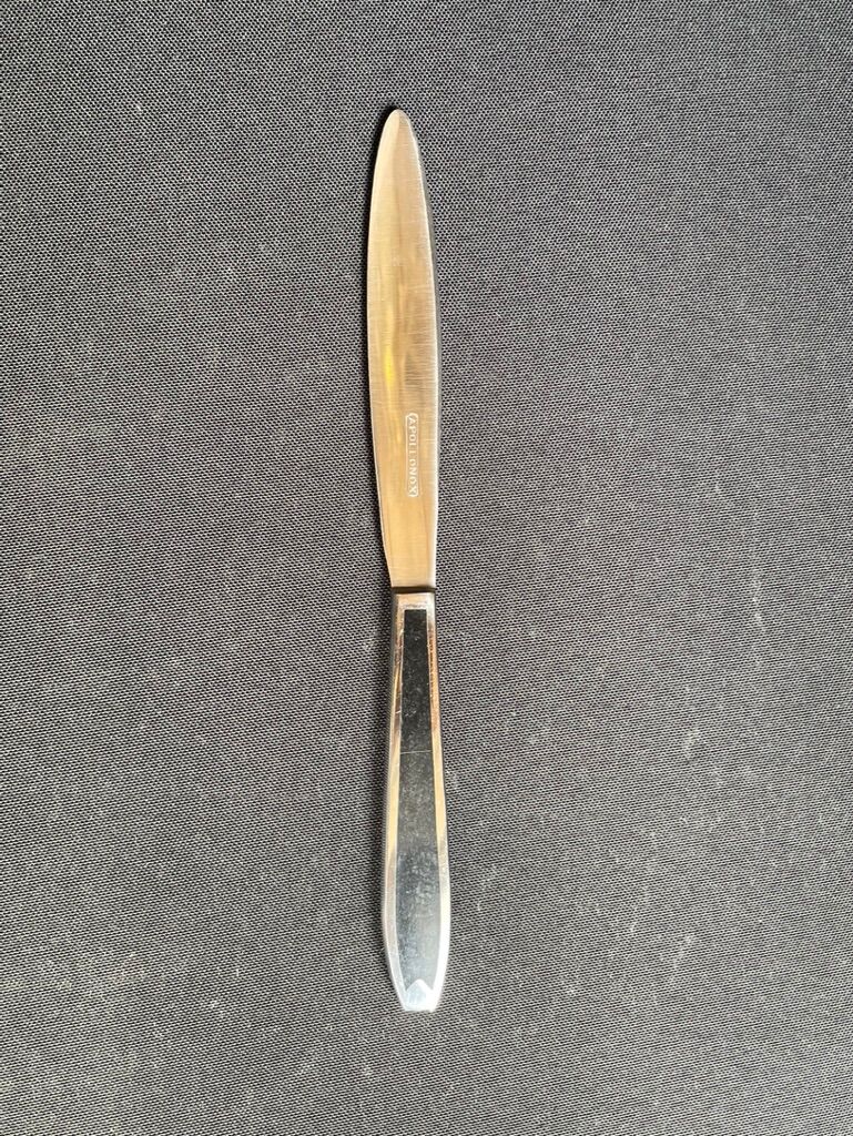 12 "Apollonox" fruit knives on silver metal support