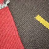 Design organic abstract geometric carpet/rug in style of Antonín Kybal, 1950s