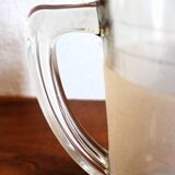 Set of 12 vintage 1950s granita glasses and pitcher