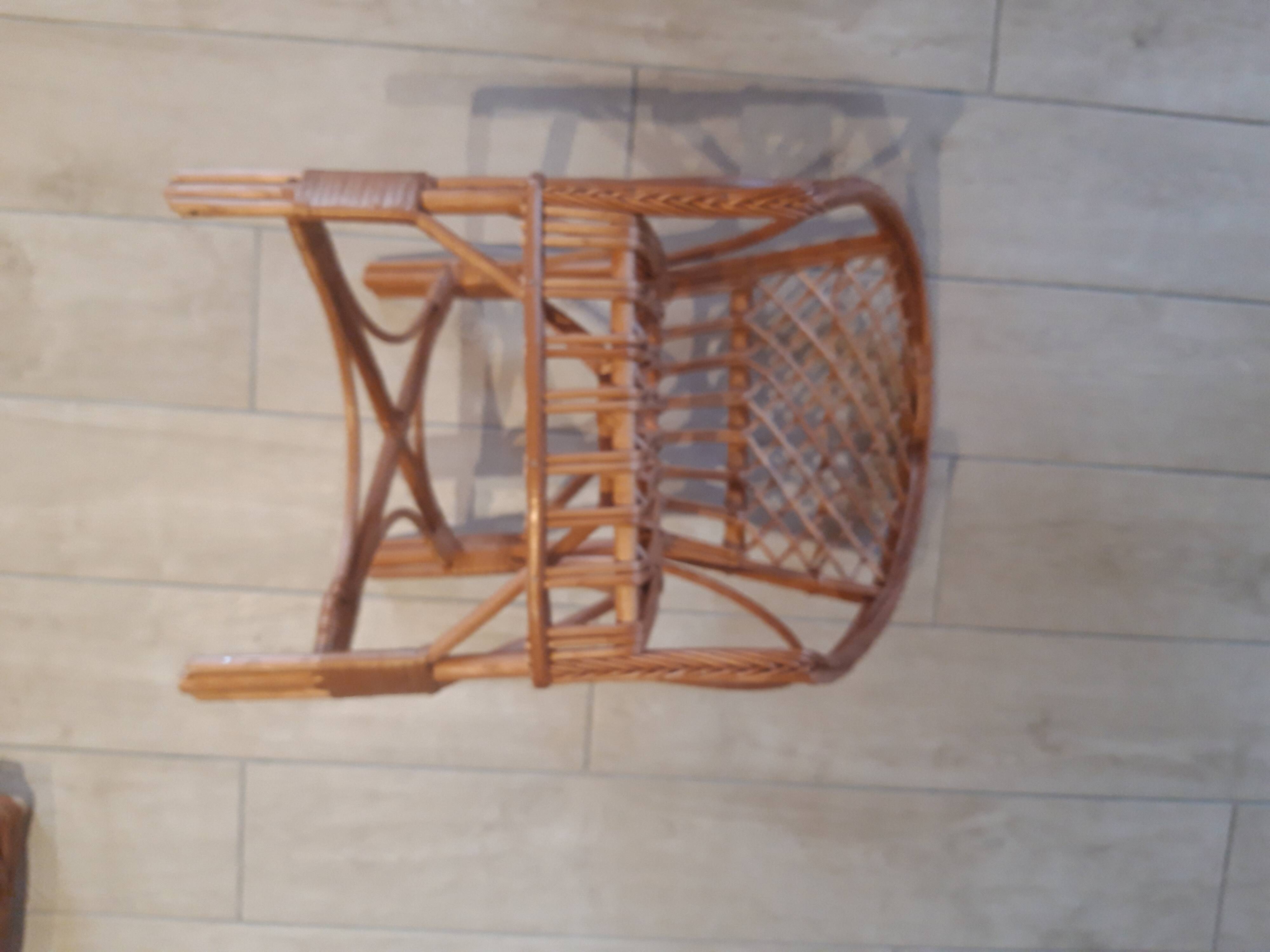 Two wicker child chairs
