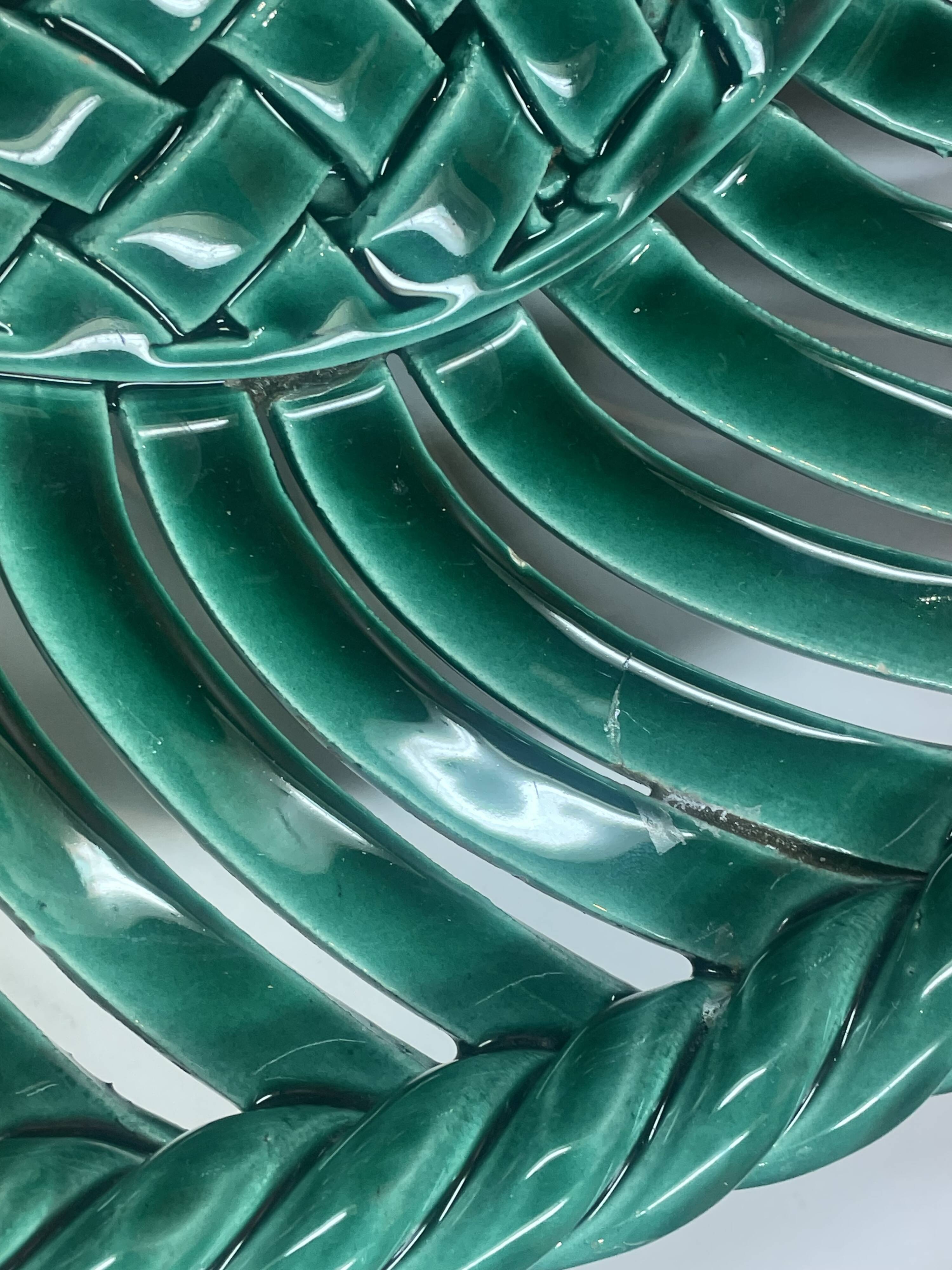 Vallauris Table basket, braids, twists and openwork