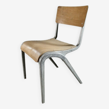 Wood and metal chair by James Léonard, 1950s