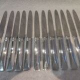 12 silver plated table knives, Christofle Atlantide model