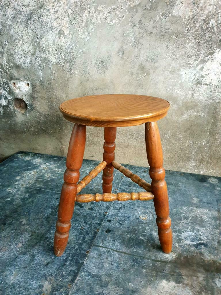 Old oak stool