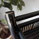 Vintage 50's black lacquered bamboo trolley