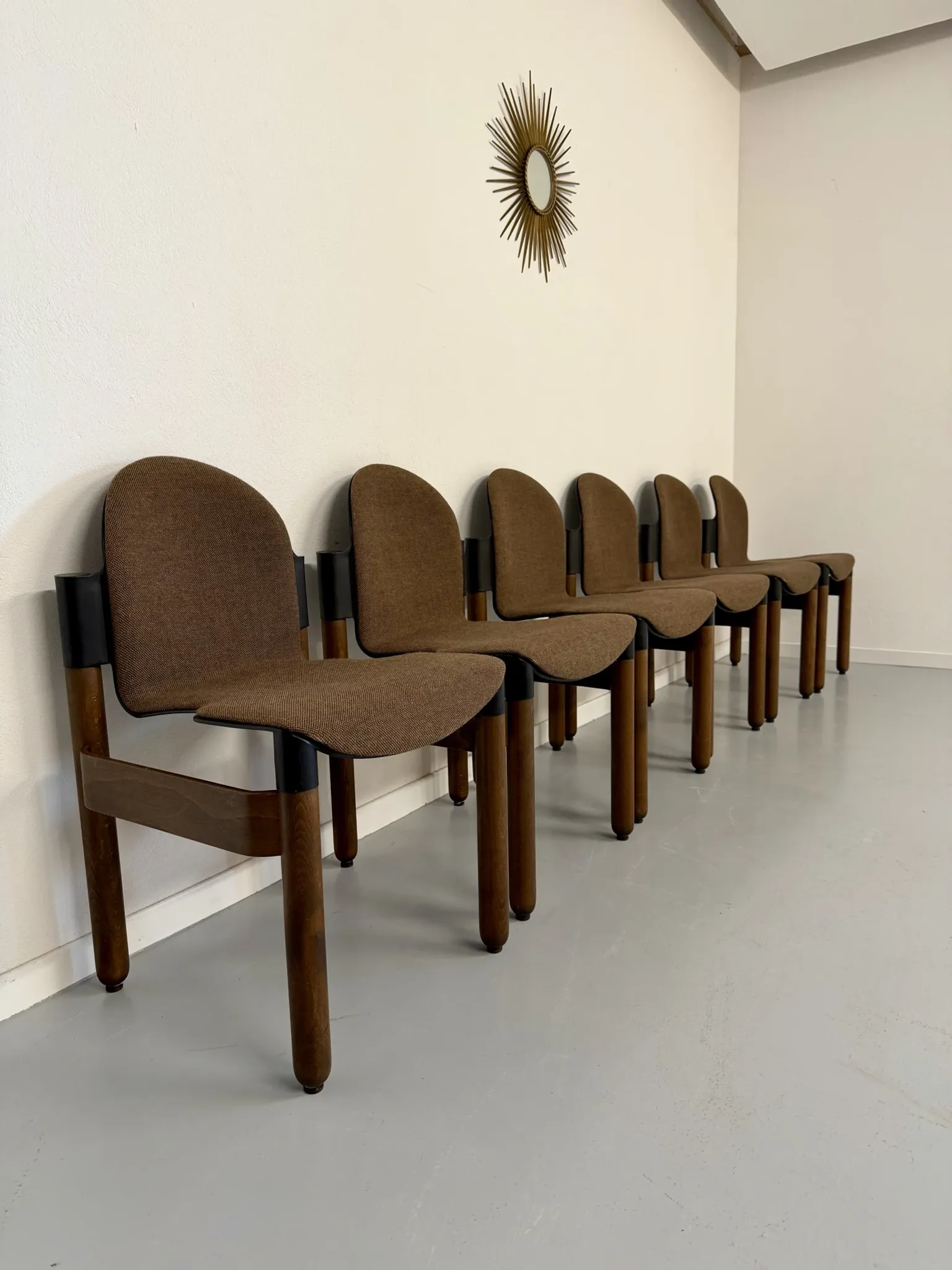 Set of 6 postmodern Thonet Flex chairs designed by Gerd Lange, vintage 80s.