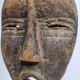 Antique Dan passport mask in carved wood 15 cm, with stand