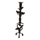 Candle holder blade base wrought iron brutalist folk art