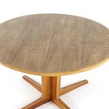 Bernhard Pedersen and Son oak round 2x extendable dining table 'Bogvad'