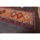 Vintage Turkish Oushak Handmade Wool Cotton Orange Runner 87x409
